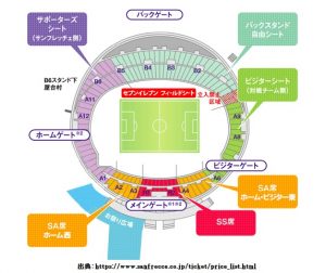 エディオンスタジアム広島の座席表 ミスチル2017thanksgiving25ライブ